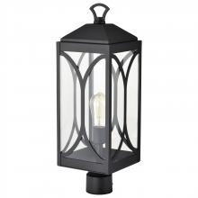 NUVO 60/8124 - Oaklyn; 1 Light Post Top; Matte Black with Clear Glass