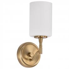 NUVO 60/8201 - Liam; 1 Light Vanity; Burnished Brass; White Opal Glass