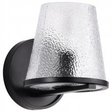 NUVO 60/8251 - Valentine; 1 Light Vanity; Black Finish; Hammered Glass