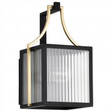 NUVO 60/8501 - Holden; Small Outdoor Lantern; Gold and Black Finish; Clear Glass