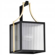 NUVO 60/8502 - Holden; Medium Outdoor Lantern; Gold and Black Finish; Clear Glass