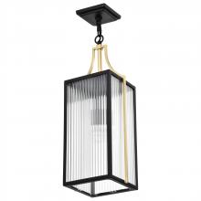 NUVO 60/8505 - Holden; Hanging Pendant; Gold and Black Finish; Clear Glass