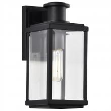 NUVO 60/8510 - Luca; Small Outdoor Lantern; Sand Black Finish; Clear Beveled Glass