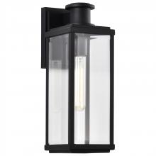 NUVO 60/8511 - Luca; Medium Outdoor Lantern; Sand Black Finish; Clear Beveled Glass