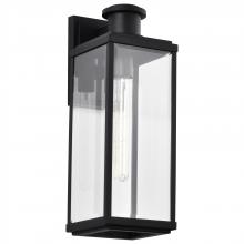 NUVO 60/8512 - Luca; Large Outdoor Lantern; Sand Black Finish; Clear Beveled Glass