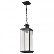 NUVO 60/8514 - Luca; Hanging Pendant; Sand Black Finish; Clear Beveled Glass