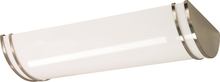 NUVO 62/1039 - Glamour LED - 25" - Linear Flush with White Acrylic Lens - Brushed Nickel Finish