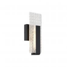 NUVO 62/1481 - Ceres - LED Wall Sconce - with Ice Cube Glass - Matte Black Finish