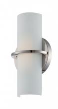 NUVO 62/185 - Tucker - LED Wall Sconce with Etched Opal Glass - Polished Nickel Finish