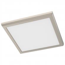 NUVO 62/1927 - Blink Performer - 11 Watt LED; 9 Inch Square Fixture; Brushed Nickel Finish; 5 CCT Selectable