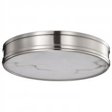 NUVO 62/2111 - Kendall; 14 Inch LED Flush Mount; Brushed Nickel with Alabaster Glass
