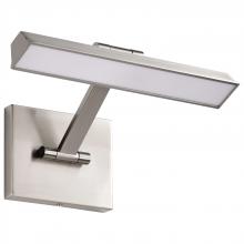 NUVO 62/2321 - Hazel; 1 Foot LED Picture Light; 3 CCT Selectable; Brushed Nickel Finish; Acrylic Lens