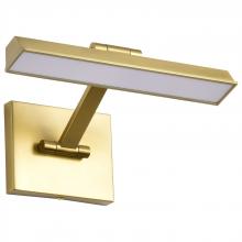 NUVO 62/2322 - Hazel; 1 Foot LED Picture Light; 3 CCT Selectable; Vintage Brass Finish; Acrylic Lens