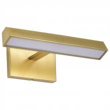 NUVO 62/2337 - Mila; 1 Foot LED Picture Light; 3 CCT Selectable; Vintage Brass Finish; Acrylic Lens