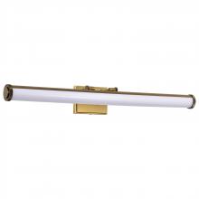 NUVO 62/2377 - Cora; 36 Inch LED Vanity; 3 CCT Selectable; Vintage Brass Finish; Acrylic Lens