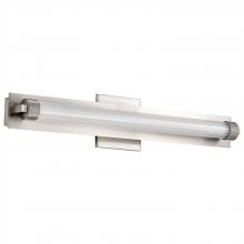 NUVO 62/2386 - Larissa; 24 Inch LED Vanity; 3000K CCT; Brushed Nickel Finish; Opaque Glass