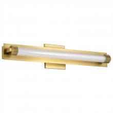 NUVO 62/2387 - Larissa; 24 Inch LED Vanity; 3000K CCT; Vintage Brass Finish; Opaque Glass