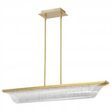 NUVO 62/2411 - Idris; LED Island Pendant; Vintage Brass Finish; Light Guide Panels