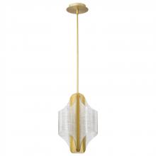 NUVO 62/2413 - Idris; LED 3 Light Pendant; Vintage Brass Finish; Light Guide Panels