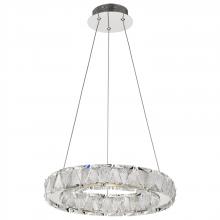 NUVO 62/2441 - Asher; LED 15 Inch Pendant; Polished Nickel Finish; K9 Crystal