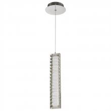 NUVO 62/2445 - Nova; LED 16 Inch Mini Pendant; Polished Nickel Finish; K9 Crystal