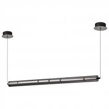 NUVO 62/2452 - Evander; LED 48 Inch Island Pendant; Matte Black Finish; Smoked Glass