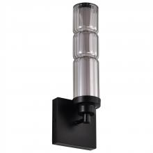 NUVO 62/2453 - Evander; LED Wall Sconce; Matte Black Finish; Smoked Glass
