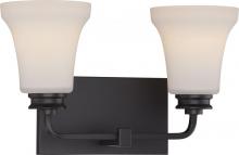NUVO 62/437 - Cody - 2 Light Vanity Fixture with Satin White Glass - LED Omni Included