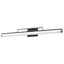 NUVO 62/659 - Solano LED Large Vanity; Black and Brushed Nickel Finish; White Acrylic Lens