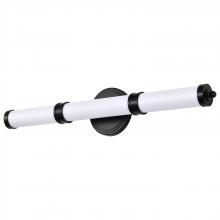 NUVO 62/678 - Kagen LED Medium Vanity; Matte Black Finish; White Acrylic Lens