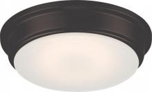 NUVO 62/711 - Haley - LED Flush with Frosted Glass - Aged Bronze Finish