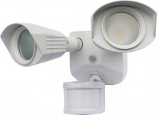 NUVO 65/217 - LED Security Light - Dual Head - White Finish - 4000K - with Motion Sensor - 120V