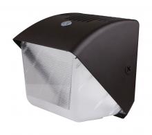 NUVO 65/656 - 40 Watt Small LED Wall Pack with Integrated Bypassable Photocell; CCT Selectable; 120-277 Volts;