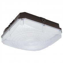 NUVO 65/983 - 10 Inch LED Field Selectable Canopy Fixture With Sensor; 45/60/70 Watts; 3K/4K/5K CCT; 120-277 Range
