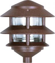 NUVO SF76/632 - 1 Light - 8" Pathway Light - Two Louver - Small Hood - Old Bronze Finish
