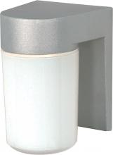 NUVO SF77/136 - 1 Light - 8" Utility Wall with White Glass - Satin Aluminum Finish