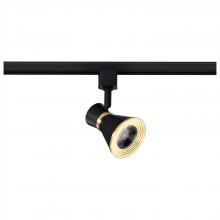 NUVO TH633 - 12 Watt LED Cinch Track Head; 3000K; Matte Black and Brushed Brass Finish