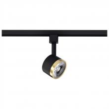 NUVO TH635 - 12 Watt LED Track Head; Round; 3000K; Matte Black and Brushed Brass Finish