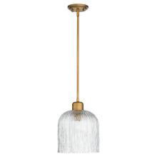 Quorum 393-47 - MERIAM 10" 1 LIGHT PENDANT - BRUSHED BRASS