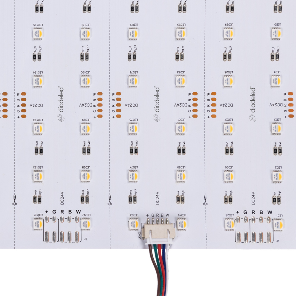 PURALIGHT FLEX Sheet, 24V, RGBW, 24x12 inch, 120 Degree Beam Angle