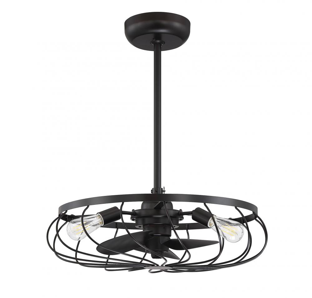 24" 3-Light Fan D'Lier in Oil Rubbed Bronze