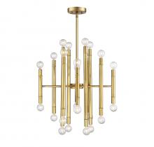 Savoy House Meridian M10040NB - 24-Light Chandelier in Natural Brass