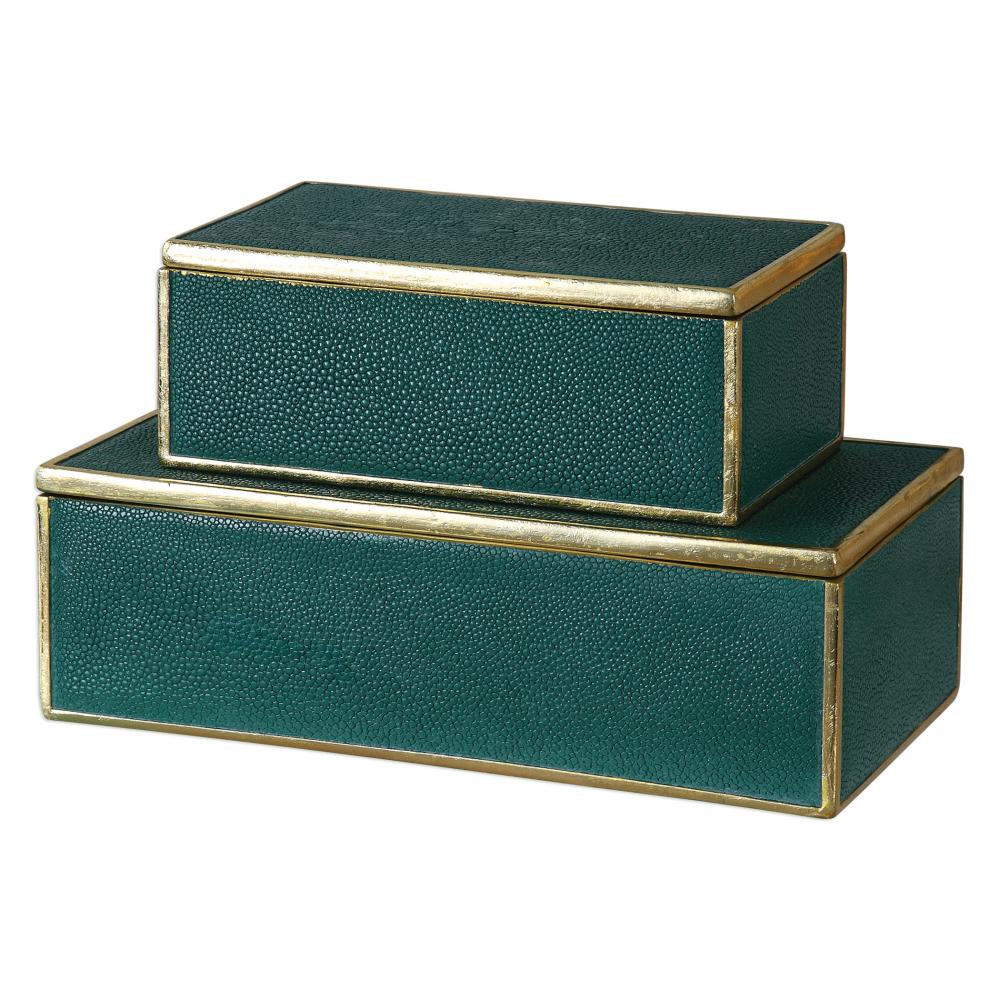 Uttermost Karis Emerald Green Boxes Set/2