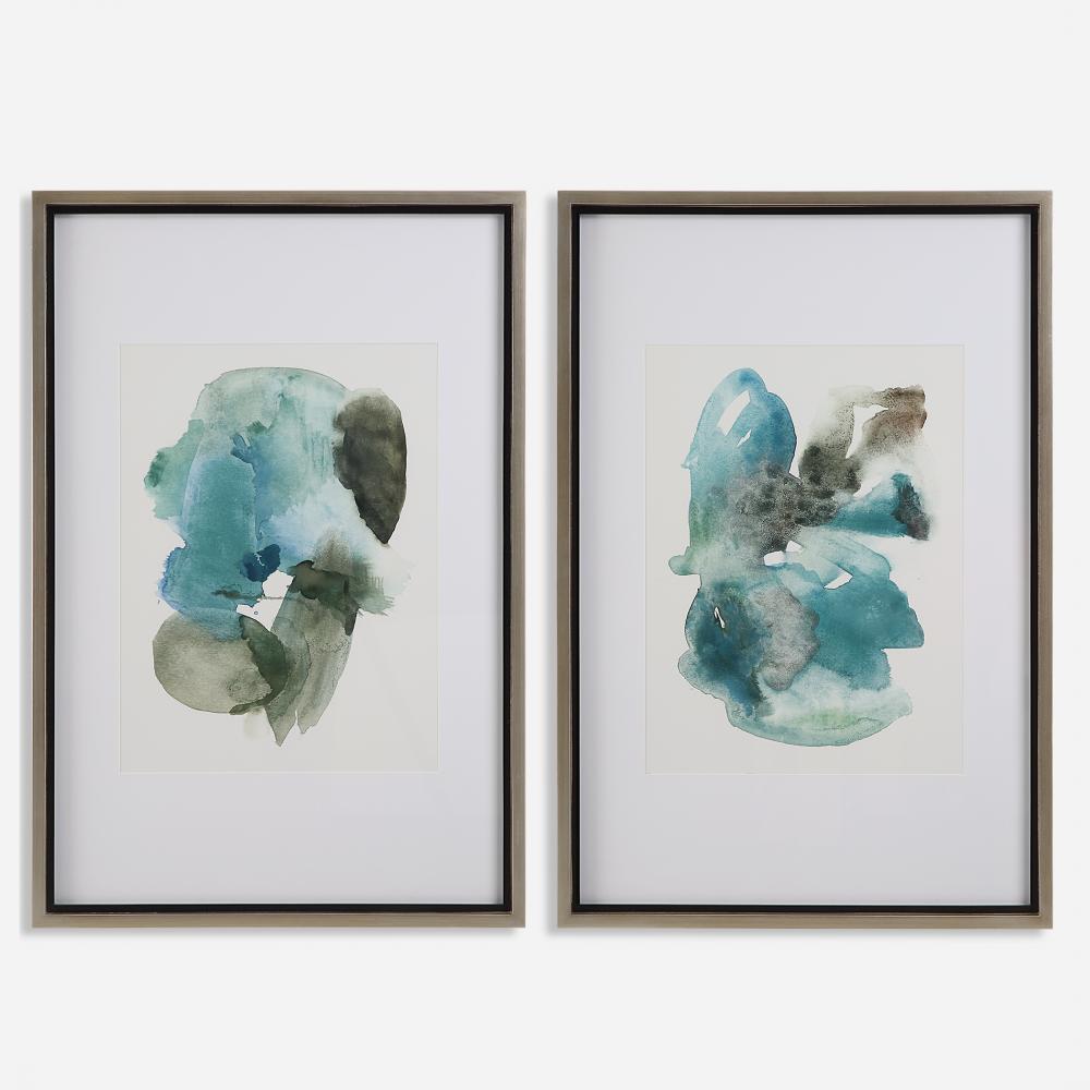 Uttermost Blueprints Watercolor Prints Set Of 2