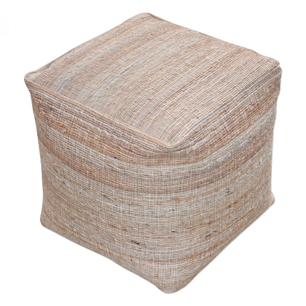 Uttermost Shiro Ecru Pouf