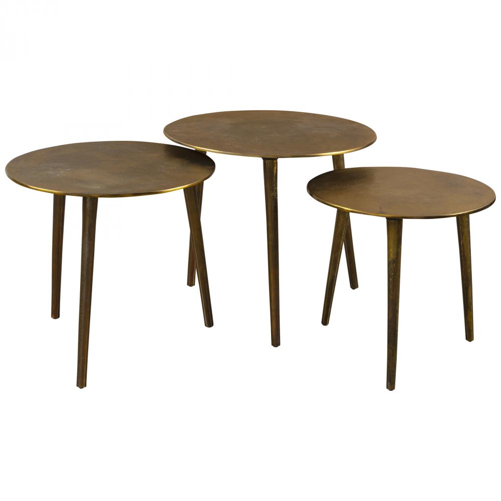 Uttermost Kasai Gold Coffee Tables Set/3