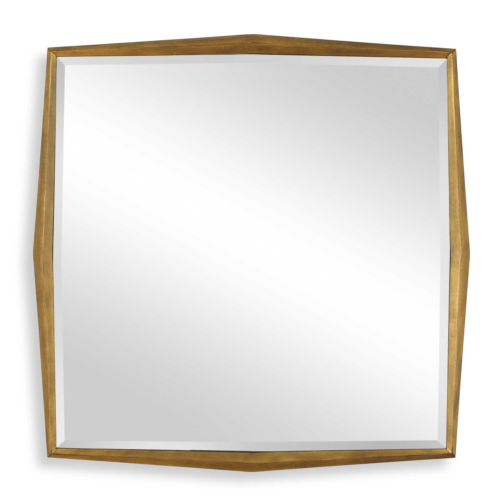 Uttermost On Point Square Gold Mirror