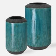 Uttermost 18064 - Uttermost Maui Aqua Blue Vases Set/2