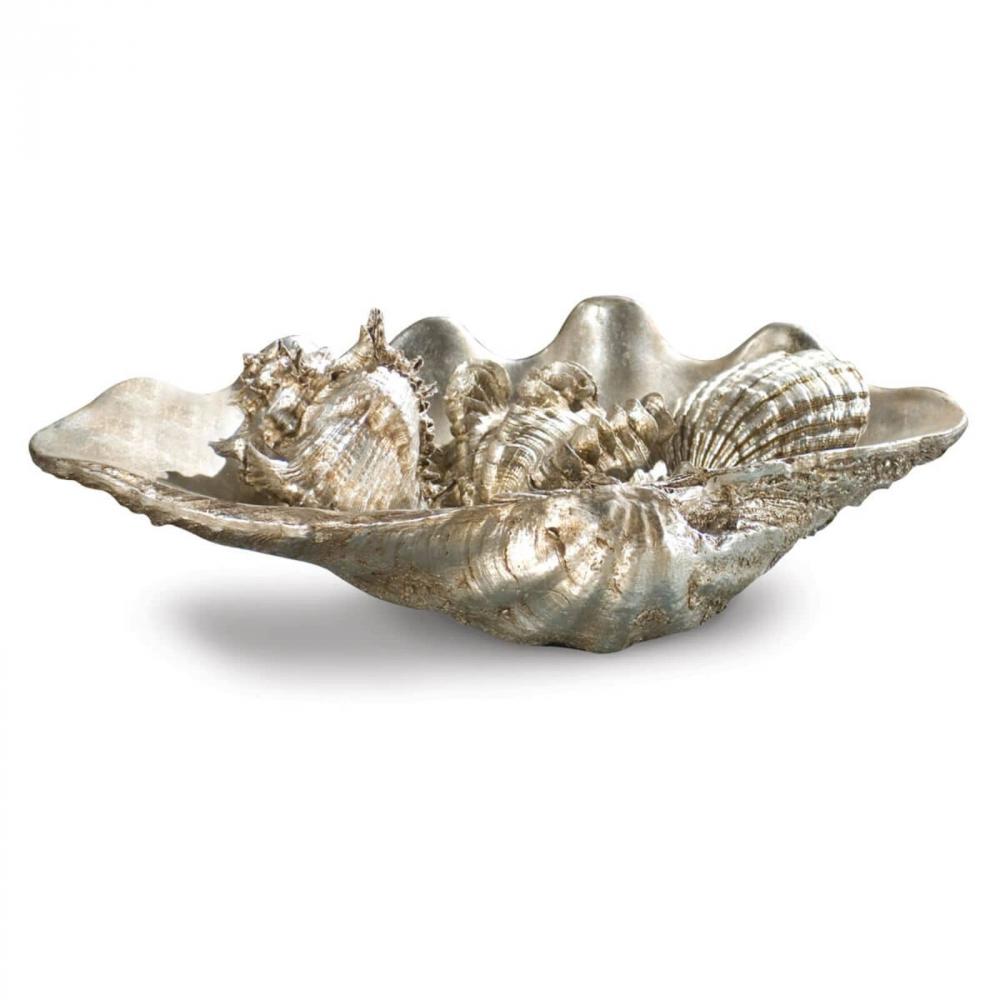 Regina Andrew Clam Shell Medium W/Small Shells (Ambered Silver Leaf)