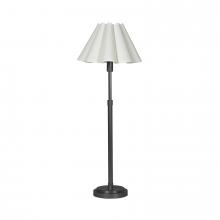 Regina Andrew 13-1681BB-WT - Regina Andrew Polly Buffet Lamp (Blackened Brass with White Scalloped Shade)